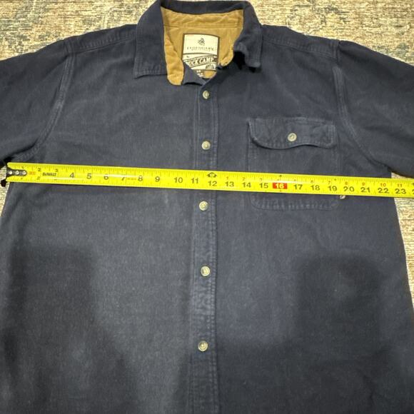 Legendary Whitetails Shirt Mens Large Blue Buck Camp Flannel Button Up Hunt Camp - Picture 6 of 12